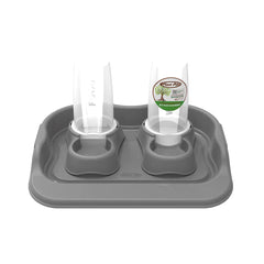 ECO BEBEDOURO E COMEDOURO FLEX GOURMET 1500ML TAUPE