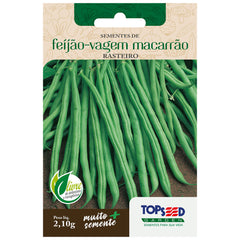 SEMENTE FEIJAO VAGEM MACARRAO RASTEIRO SACHE 2,10G TOPSEED