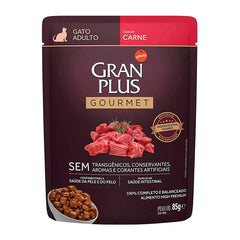 GRANPLUS SACHE GATO ADULTO CARNE 85GR