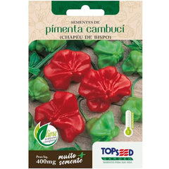 SEMENTE PIMENTA CAMBUCI CHAPEU DE BISPO SACHE 400MG TOPSEED