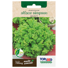 SEMENTE ALFACE BLACK SIMPSON CRESPA SACHE 700MG TOPSEED