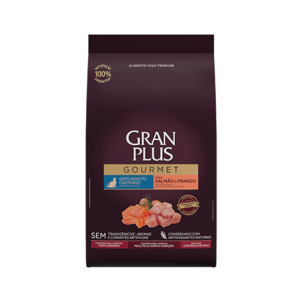 GRANPLUS GATO CASTRADO SALMAO/FRANGO 10,1KG
