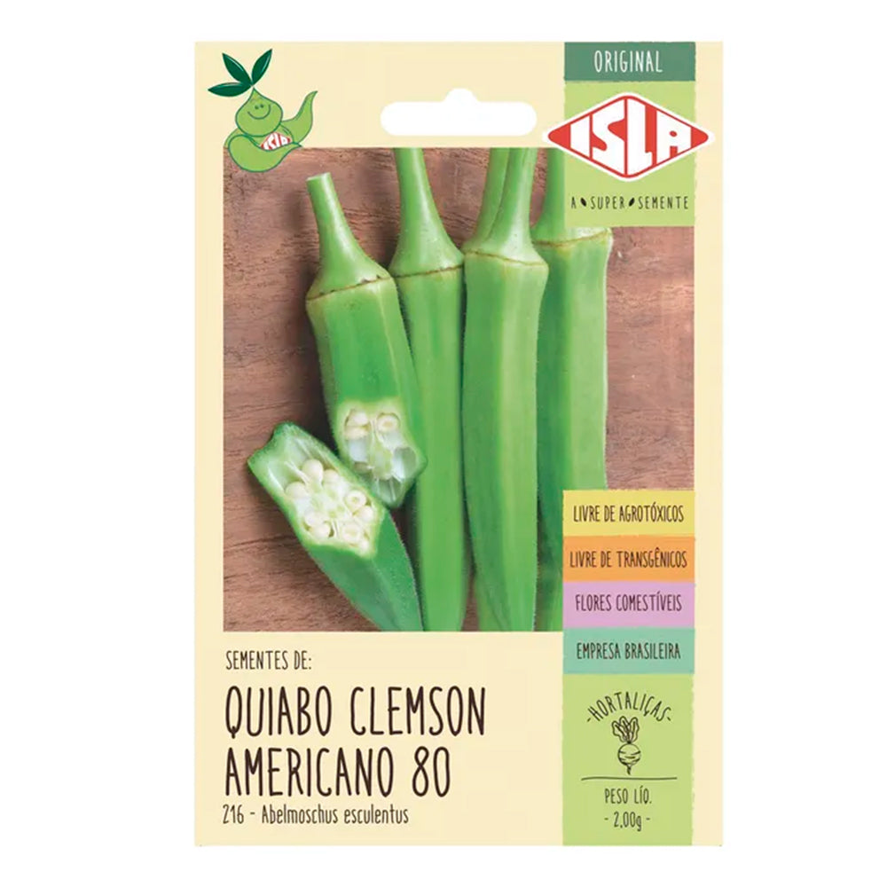 SEMENTE QUIABO CLEMSON AMERICANO 2,0G ISLA