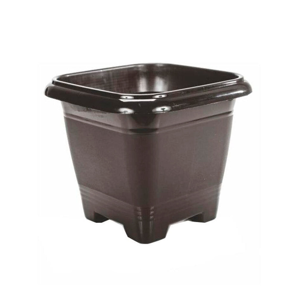 VASO PLASTICO QUADRADO 16 CM PRETO