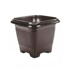 VASO PLASTICO QUADRADO 16 CM PRETO