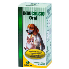 INDUCALCIO ORAL CAES E GATOS 100ML INDUBRAS