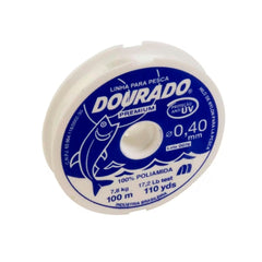 LINHA PESCA 040 100M BRANCA DOURADO