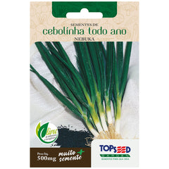 SEMENTE CEBOLINHA TODO ANO NEBUKA 50GR TOPSEED