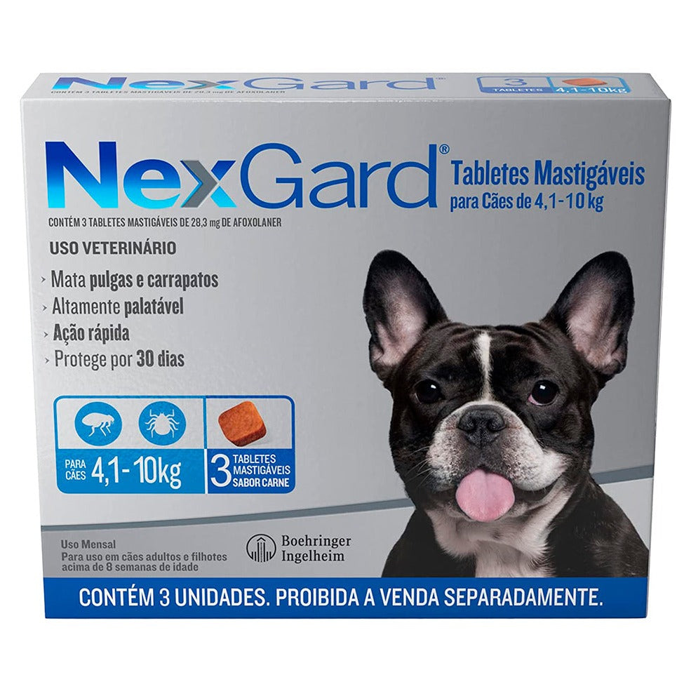 NEXGARD 3 TABLETE MASTIG 04-10 KG
