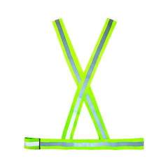 COLETE REFLETOR EM X VERDE/BRANCO