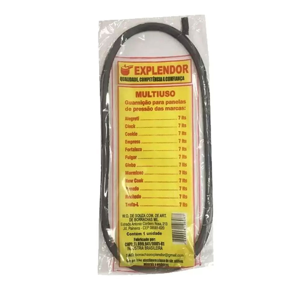 BORRACHA PANELA PRESSAO MULT PRETA 7LT