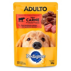 PEDIGREE SACHE ADULTO MED/GDE CARNE 100GR