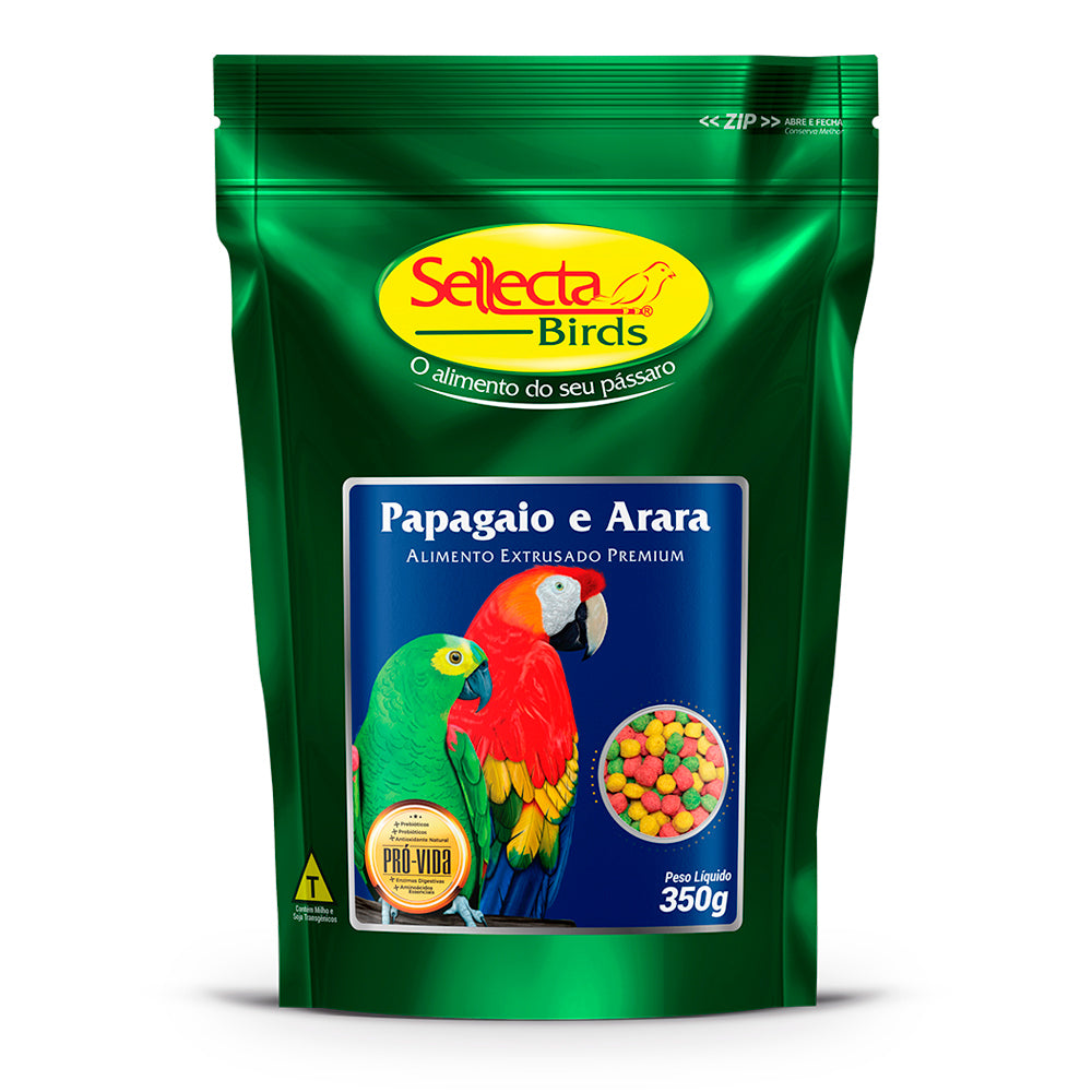 SELLECTA EXTRUSADO PAPAGAIO E ARARA 350GR