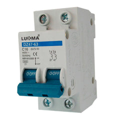 DISJUNTOR BIPOLAR 16A DIN LUKMA 34014