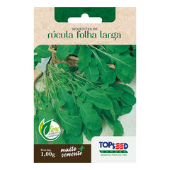 SEMENTE RUCULA FOLHA LARGA SACHE 100MG TOPSEED