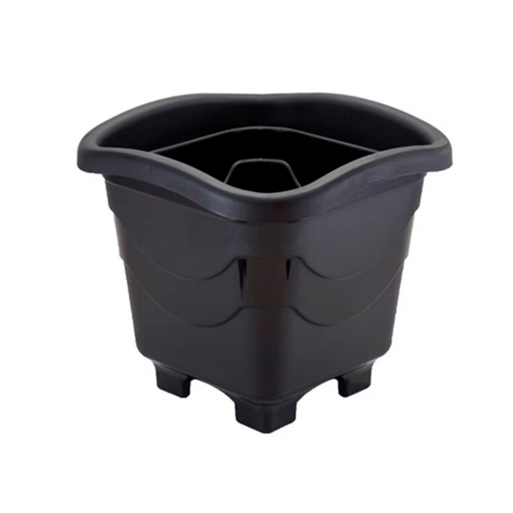 VASO PLASTICO QUADRADO 31CM PRETO