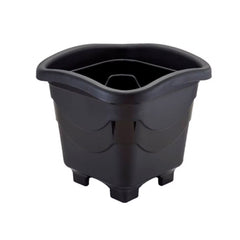 VASO PLASTICO QUADRADO 31CM PRETO