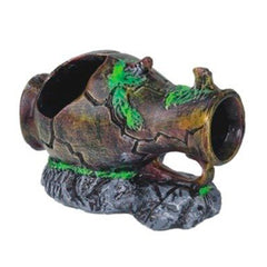 ENFEITE AQUARIO CERAMICA VASO DECORADO T-70D