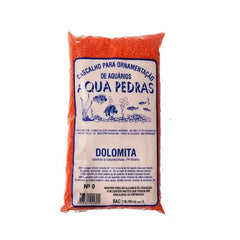 AREIA ORNAMENTAL P/ AQUARIOS AQUA PEDRAS DOLOMITA Nº 0 LARANJA 700GR