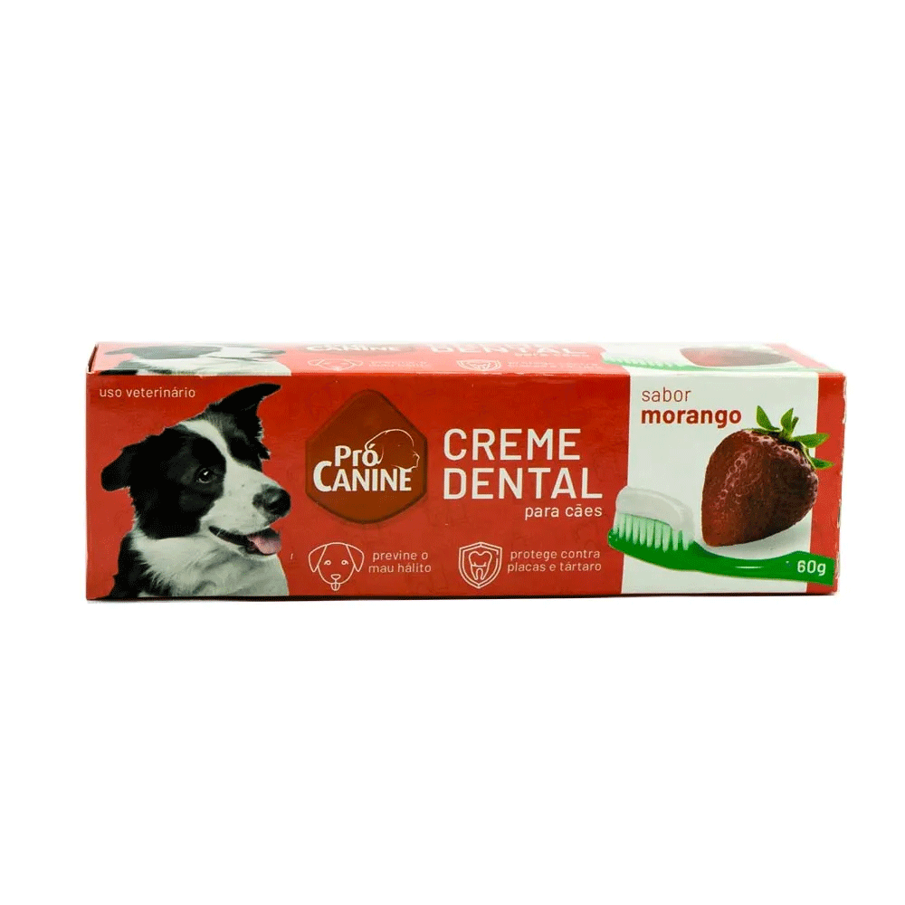 CREME DENTAL P/ CAES 60G SABOR MORANGO
