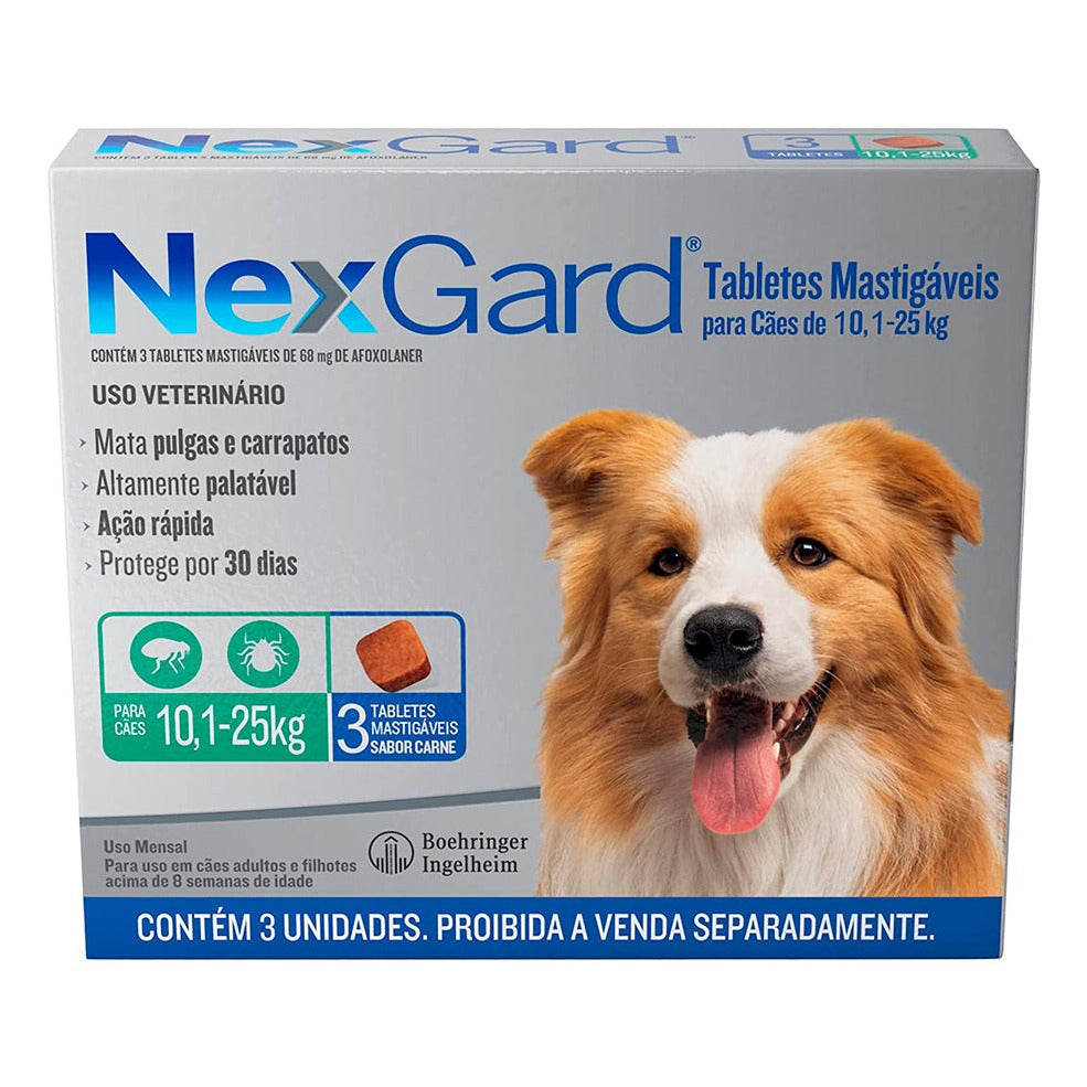 NEXGARD 3 TABLETE MASTIG 10-25 KG