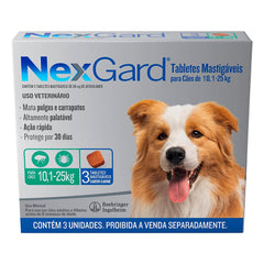 NEXGARD 3 TABLETE MASTIG 10-25 KG