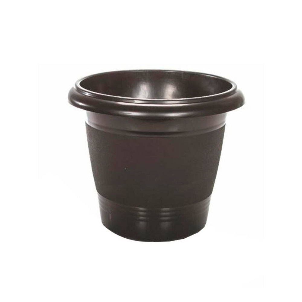 VASO PLASTICO REDONDO 18 CM PRETO