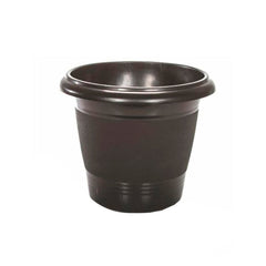 VASO PLASTICO REDONDO 18 CM PRETO
