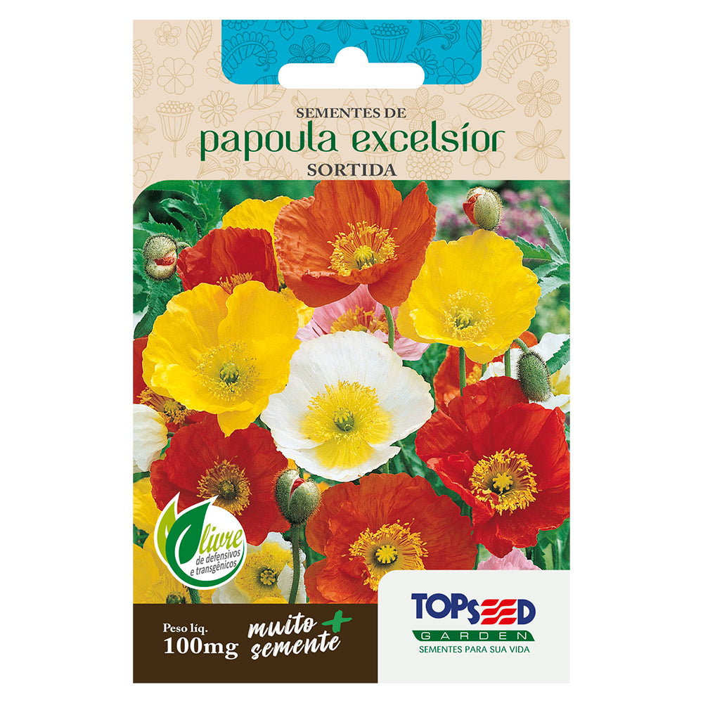SEMENTE PAPOULA EXCELSÍOR SORTIDA TOPSEED