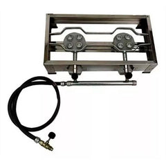 FOGAO INOX 2 BOCAS COM CHAPA E PE MAX GRELHA