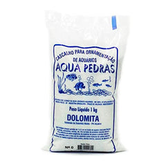AREIA ORNAMENTAL P/ AQUARIOS AQUA PEDRAS DOLOMITA Nº 0 BRANCO 1 KG