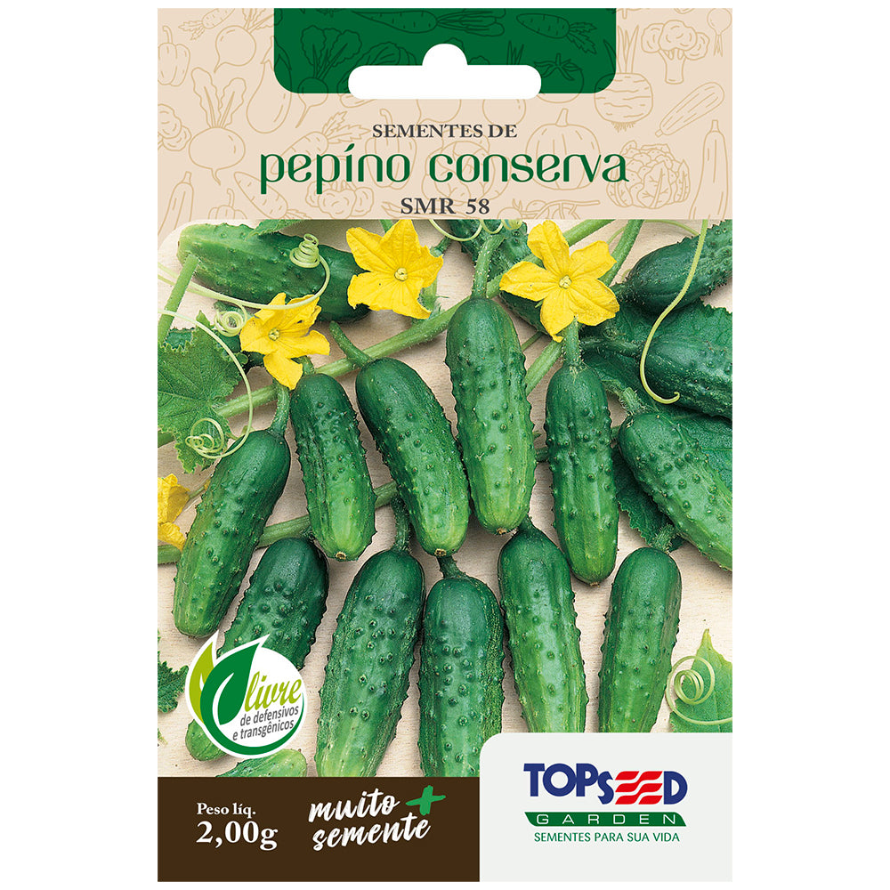 SEMENTE PEPINO CONSERVA SMR TOPSEED