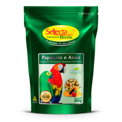 SELLECTA PAPAGAIO E ARARA NATURAL C/ FRUTAS 350GR