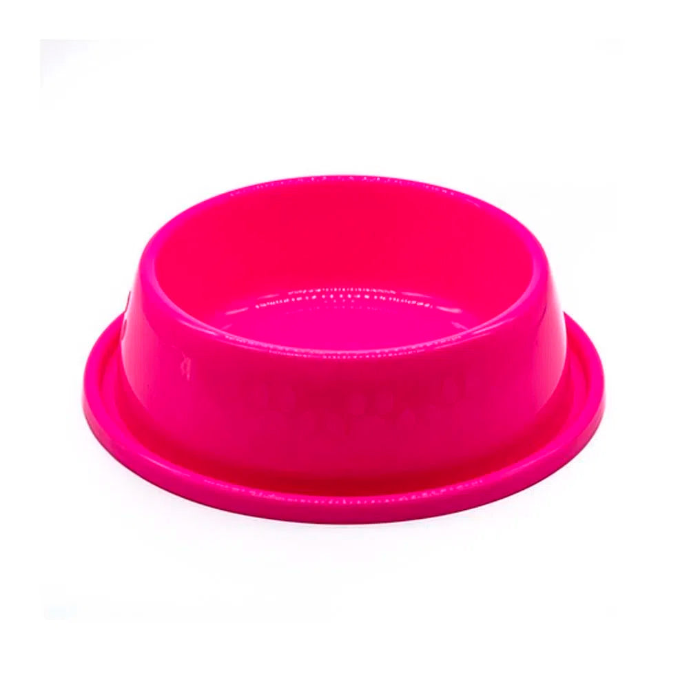 COMEDOURO PLASTICO ANTI-FORMIGA MEDIO ROSA 900ML