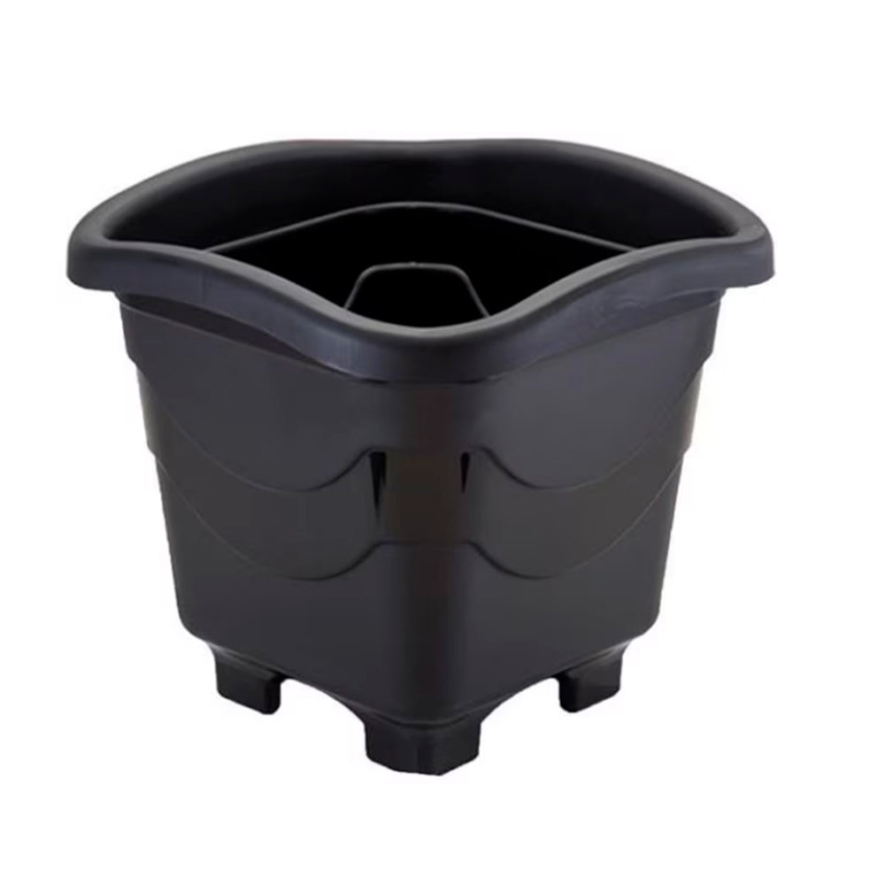 VASO PLASTICO QUADRADO 22 CM PRETO
