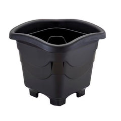 VASO PLASTICO QUADRADO 22 CM PRETO
