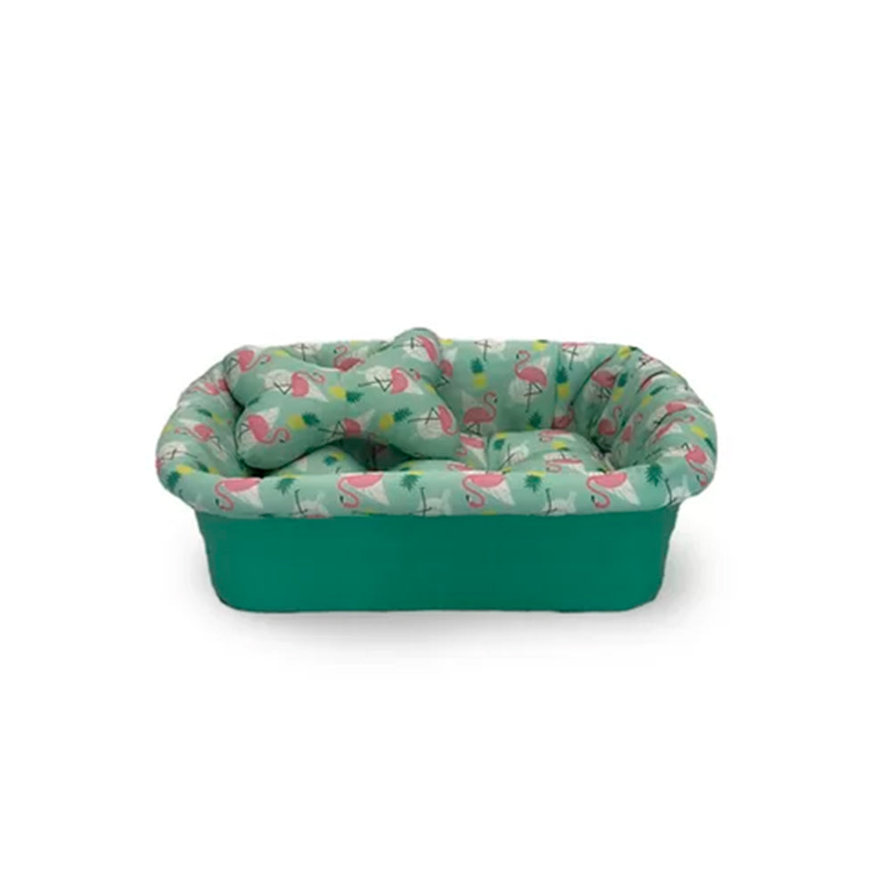 CAMA BANDEJA PET FLAMINGOS/ABACAXI