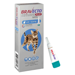 BRAVECTO PLUS CAT TRANSDERMAL 250MG 2,8KG A 6,25KG