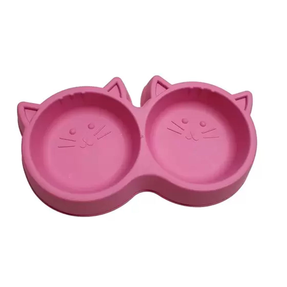 COMEDOURO DUPLO FACE CAT 500ML 2X250ML ROSA