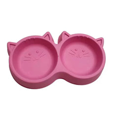 COMEDOURO DUPLO FACE CAT 500ML 2X250ML ROSA