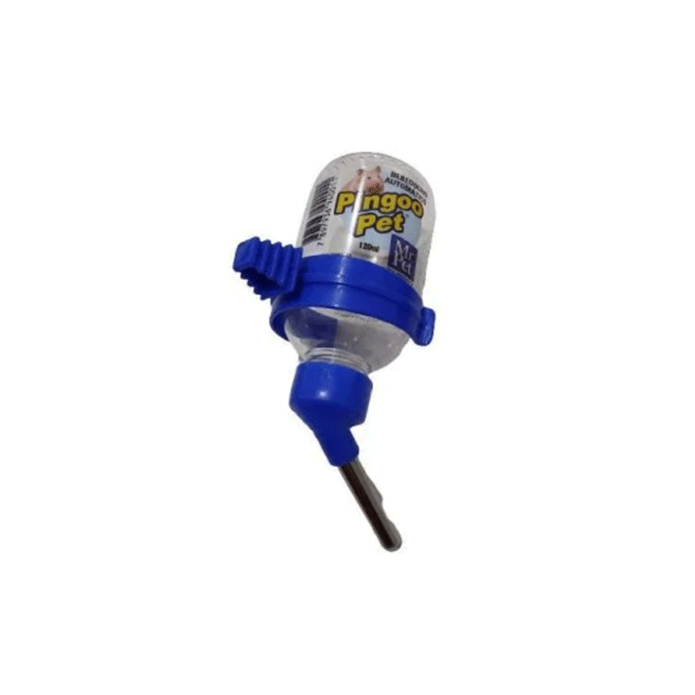 BEBEDOURO PLASTICO HAMSTER BICO ALUMINIO 120ML