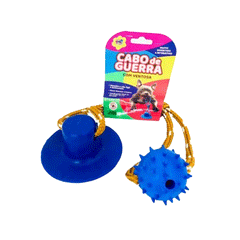 CABO DE GUERRA C/ VENTOSA PET TOYS AZUL