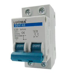 DISJUNTOR BIPOLAR 20A DIN LUKMA 34015