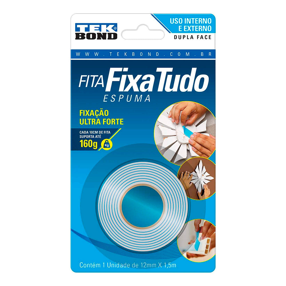 FITA DUPLA FACE BANANA12MMX1,5M TEKBOND