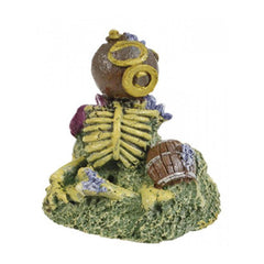 ENFEITE AQUARIO CERAMICA AESCAFANDRO ESQUELETO 9X8 CM VIGO AR