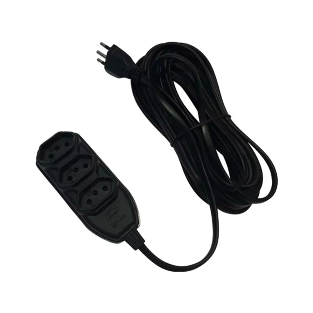 EXTENSAO PP 2P+T 3 SAIDAS 5M REF 8807 PLUZIE