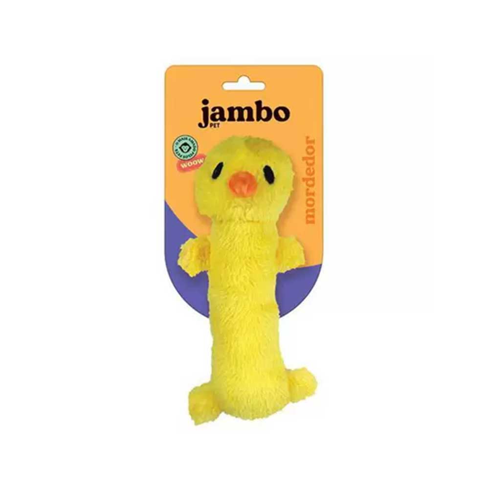MORDEDOR BARRIGUINHA PLUSH PATO AMARELO MANGO PET