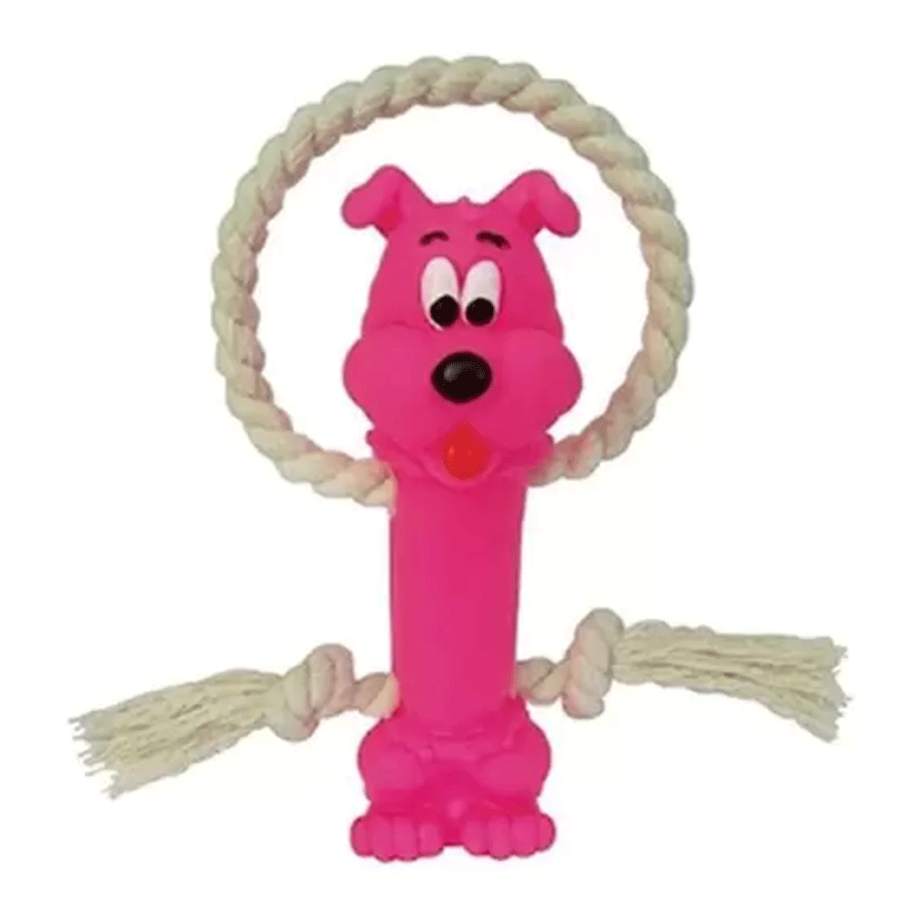 BRINQUEDO PRO CANINE VINIL C/ CORDA P/ CAES