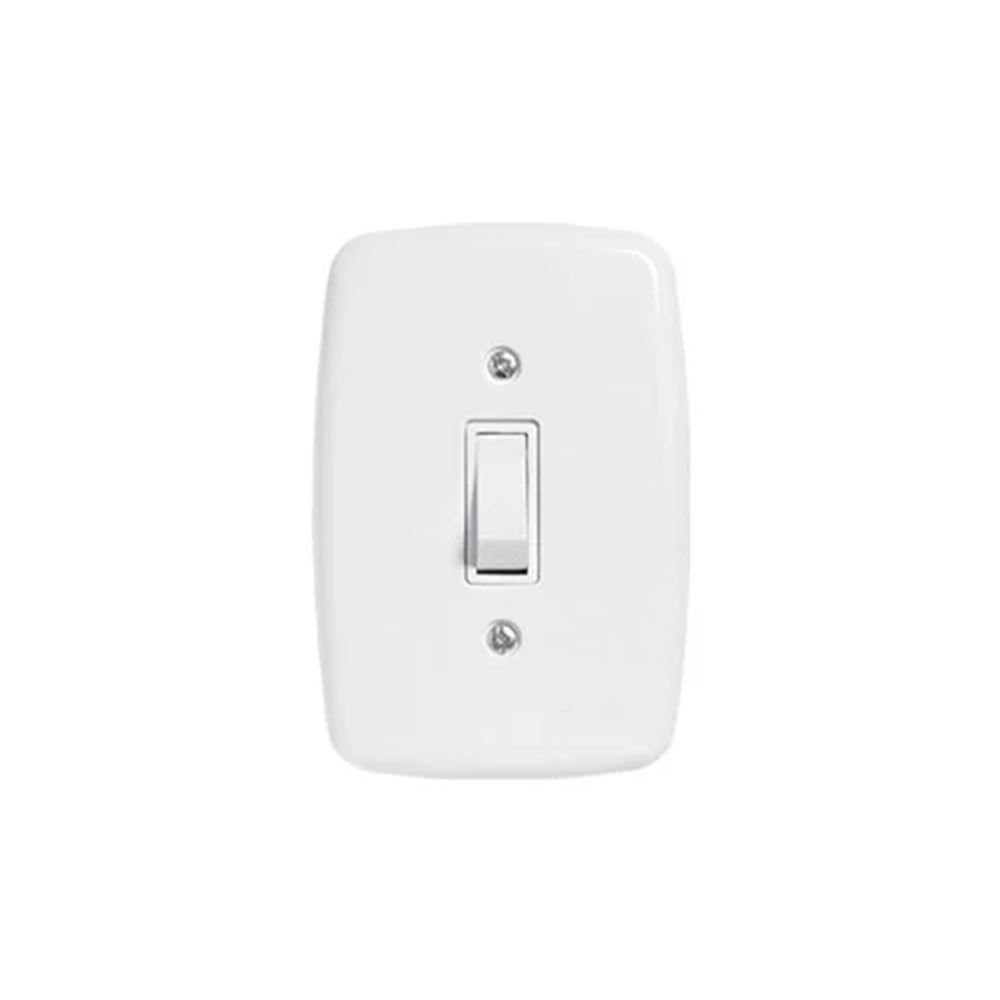 INTERRUPTOR DE 1 TECLA PARALELA 10A/250V IDEALE BRANCA C/ PLACA REF 3201 PLUZIE