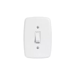 INTERRUPTOR DE 1 TECLA PARALELA 10A/250V IDEALE BRANCA C/ PLACA REF 3201 PLUZIE